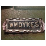 Antique William Dykes name plate