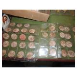 Vintage advertising wooden nickel token lot.
