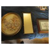Mirror & framed prints.