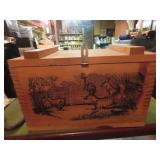 Whitetail deer wood box.