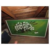 Large framed print. floral.