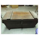 Vintage wood trunk.