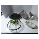 Vintage serving pieces dish lot.