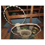 Vintage funeral baskets. (4)
