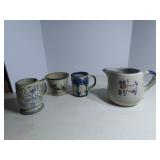 (4)Vintage Louisville stoneware pottery.
