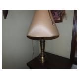 Brass table lamp.