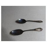 (2)Sterling silver spoons.