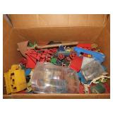 Box of vintage toys.