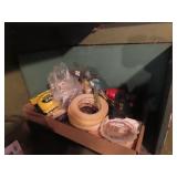 Assorted tool lot. wood box.
