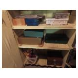 Metal boxes lot. contents of cabinet.