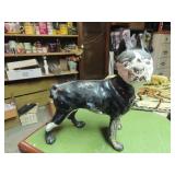 Vintage cast iron dog terrier door stop.