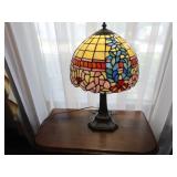 Contemporary stained glass table lamp