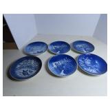 Danish Christmas plate lot.