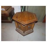 Vintage hexagonal side table.