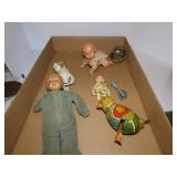 Vintage wind up toys. dolls.