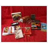 Projector, camera, alarm clock, shaver.