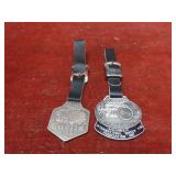 (2)Vintage Industrial pocket watch fobs