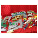 Thomas the Tank engine train playset parts.