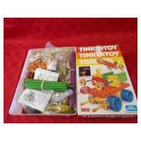 Vintage Tinker Toys building toys.