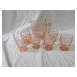 Clear glass vintage serving dishes.