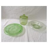 Vaseline glassware lot.