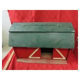 Vintage wood red barn playset.