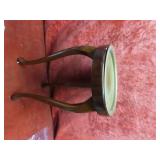 Small brass top plant stand table.