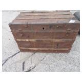 Antique steamer trunk.