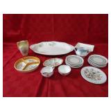 Assorted china dishware lot.