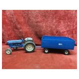 Ertl Ford 4000 tractor & big blue wagon.