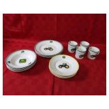 John Deere mugs, plates, bowls.