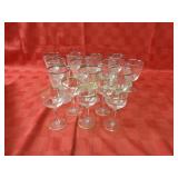 Assorted stemware glasses lot.
