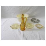 Swirl mixing bowl, cruet, decor plated.