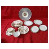 Assorted china dishware lot.