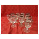 (12)Stemmed glassware lot.