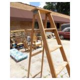 Vintage Tilley wood folding ladder.