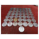 (50)Eisenhower Ike US dollar coins.