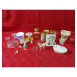 Candle holders, knick knacks,