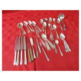 Silver plate flatware lot.