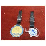 (2)Vintage Industrial pocket watch fobs