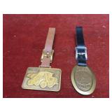 (2)Vintage Industrial pocket watch fobs