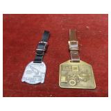 (2)Vintage Industrial pocket watch fobs