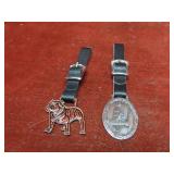 (2)Vintage Industrial pocket watch fobs