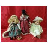 Vintage dolls, accessories, decor figures