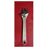 20. PROTO Adjustable Wrench: Alloy Steel, Chrome,