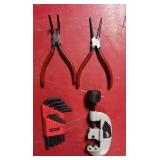 12. Proto Hex Key Set, C-Clamp, 2 Proto Pliers