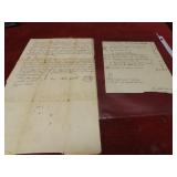 1780's written paper ephemera, letters, documents