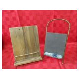 (2)Vintage book stands.