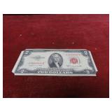 1953B-$2 Red seal US banknote.