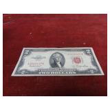 1953-$2 Red seal US banknote.